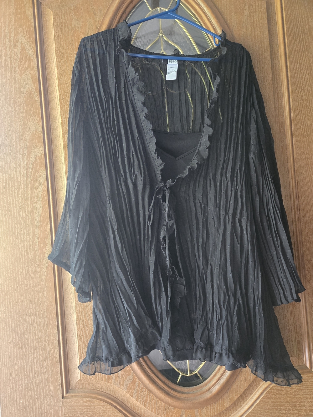 Studio Black Ruffled Crinkle Jacket